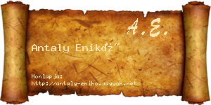 Antaly Enikő névjegykártya